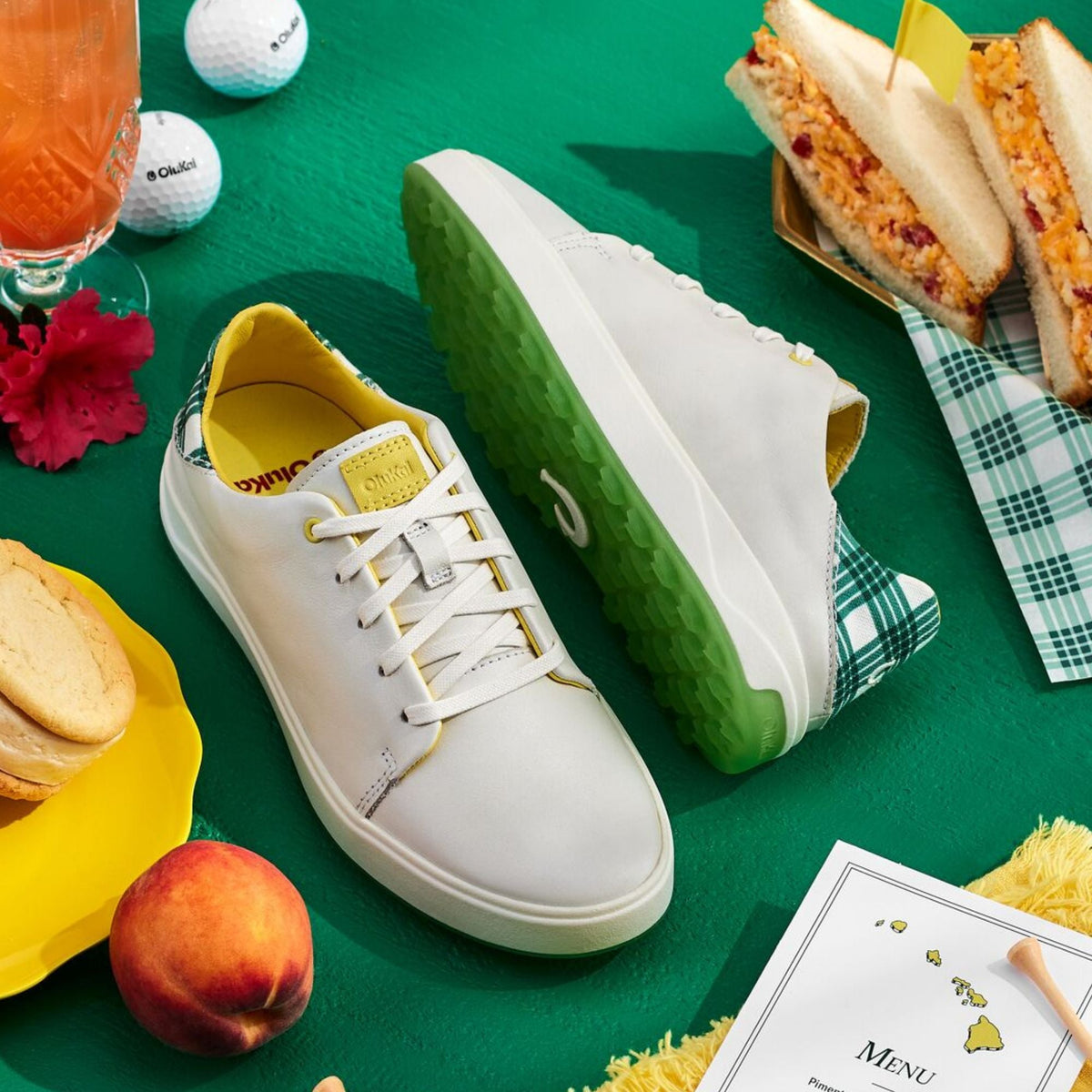 Wailea Women's Exclusive Golf Shoes - Bright White / Medium Green