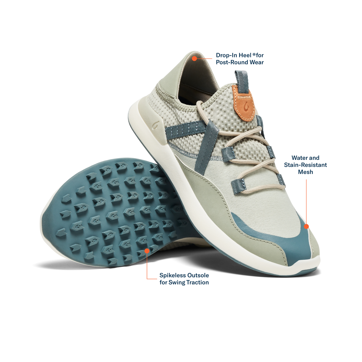 Kawela Women's Breathable Golf Shoes - Sage / Dusk