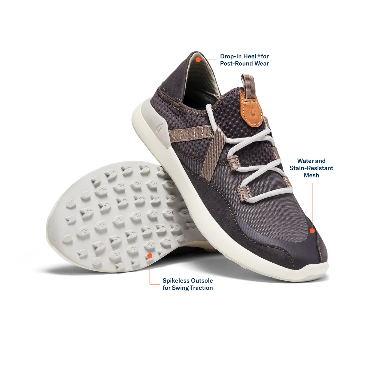 Kawela Women's Breathable Golf Shoes - Pavement / Mist Grey