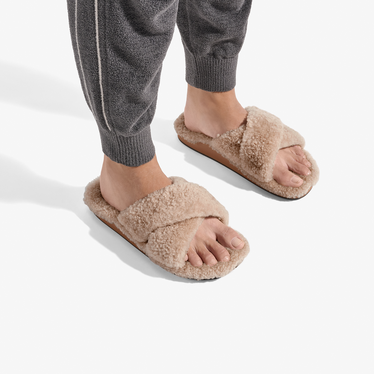 Hila Heu Women's Cozy Slipper Sandals - Tan