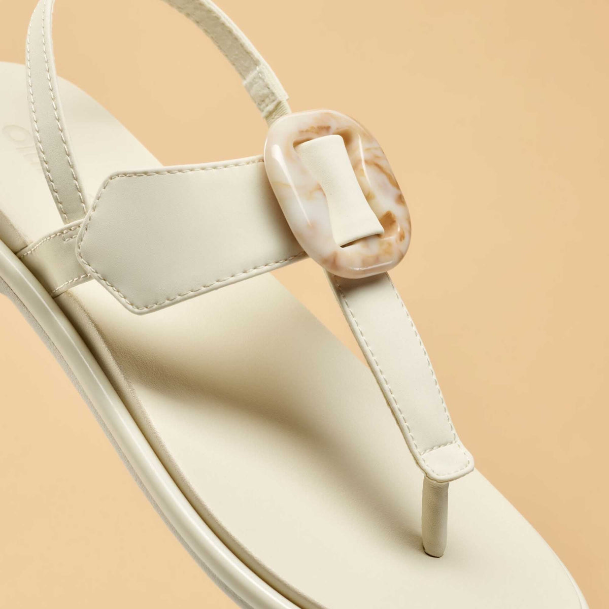 Lai T Bar Women's Strappy Beach Sandals - White Sand / White Sand