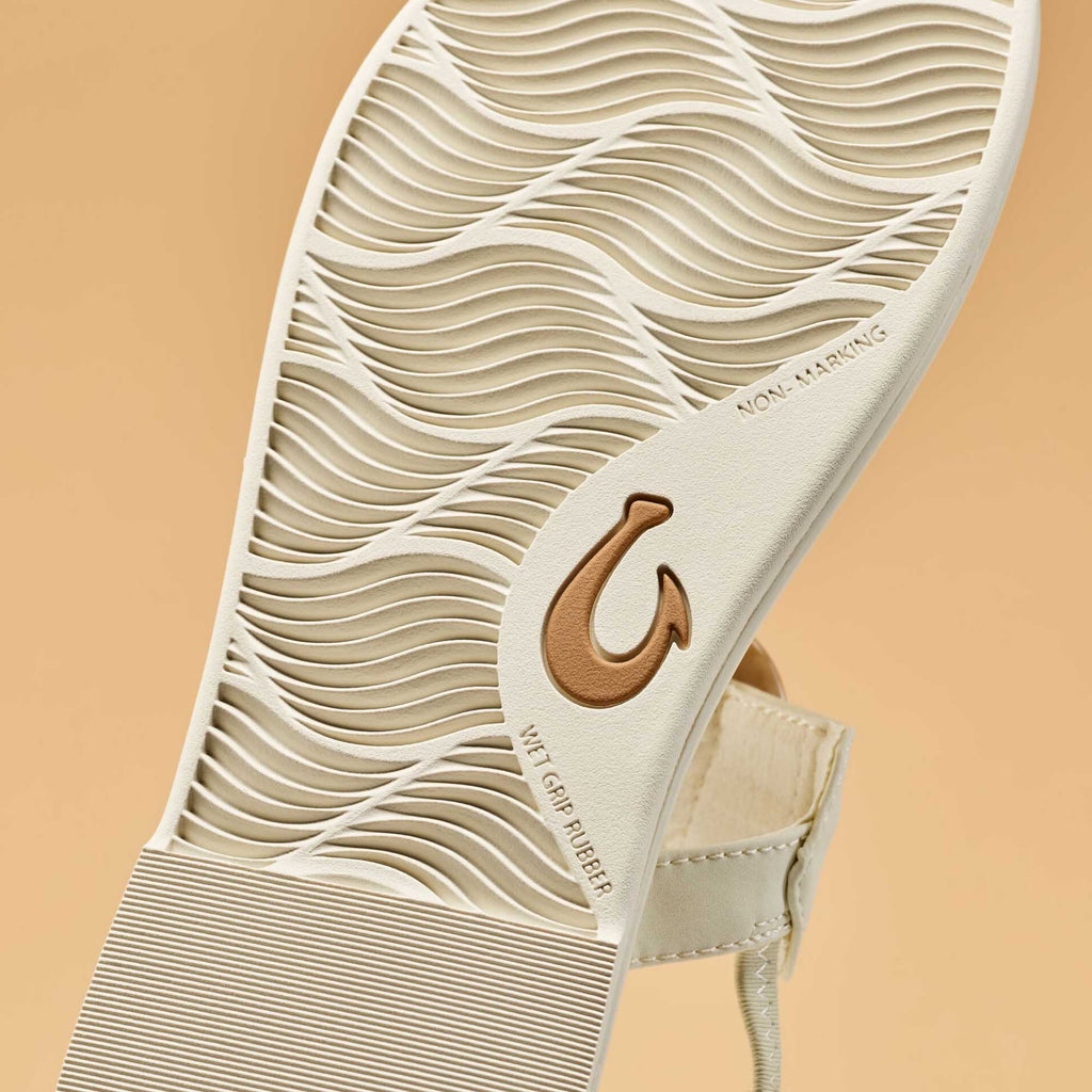 Lai T Bar Women's Strappy Beach Sandals - White Sand / White Sand