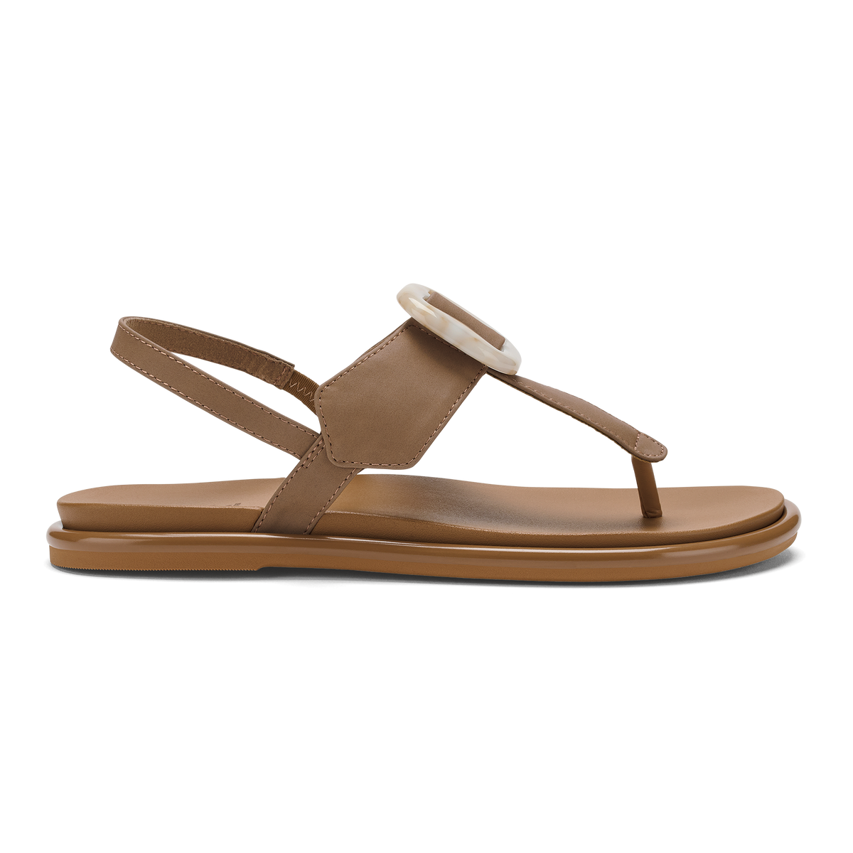 Lai T Bar Women's Strappy Beach Sandals - Tan / Tan
