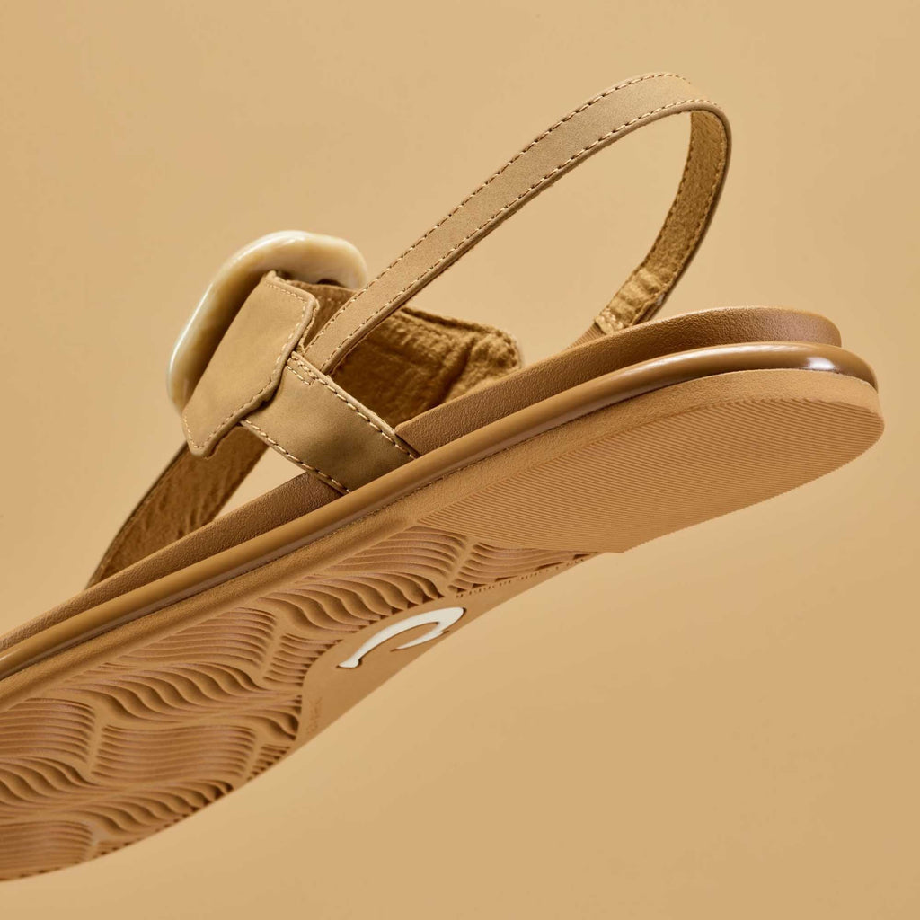 Lai T Bar Women's Strappy Beach Sandals - Tan / Tan