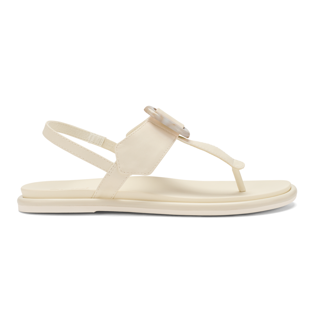 Lai T Bar Women's Strappy Beach Sandals - White Sand / White Sand