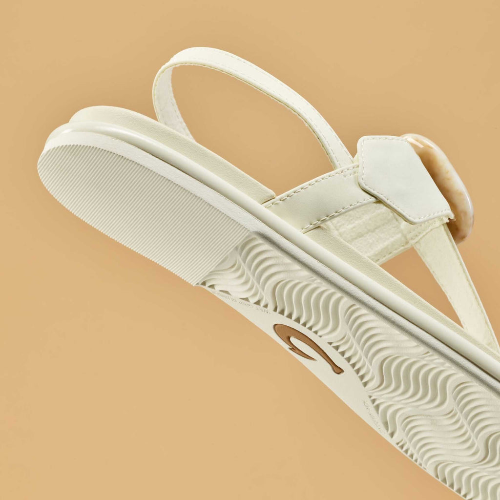 Lai T Bar Women's Strappy Beach Sandals - White Sand / White Sand