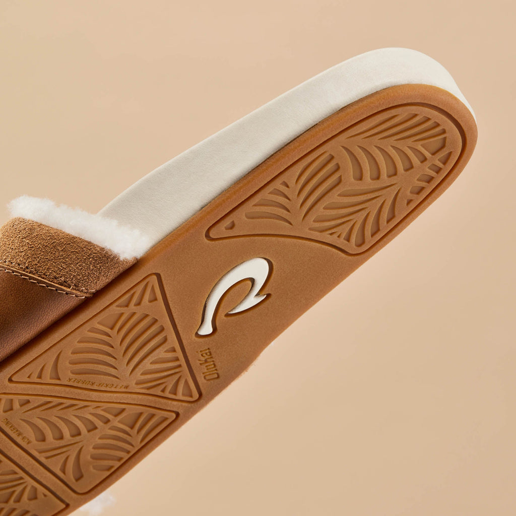 Hoala Slide Women's Leather Slide Sandals - Tan / Puka