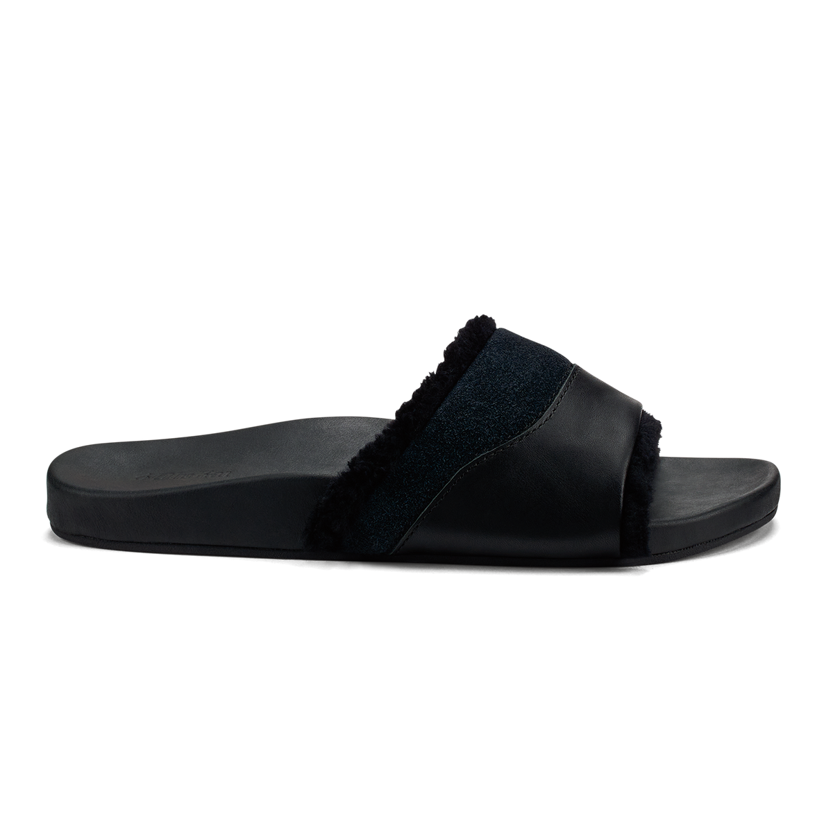 Hoala Slide Women's Leather Slide Sandals - Black