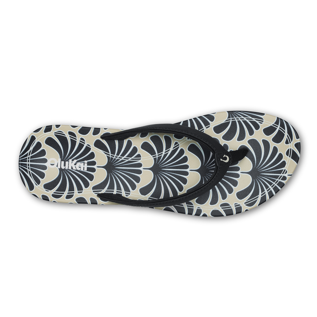 Uiki Women's Beach Sandals - Black / Pa'i
