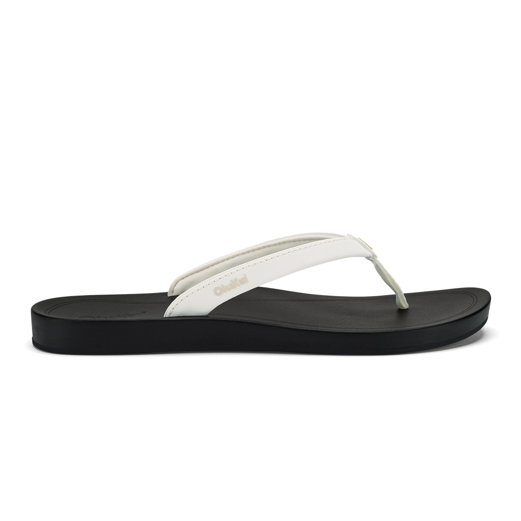 Uiki Women's Beach Sandals - Bright White / Lava Rock