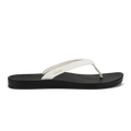 Uiki Women's Beach Sandals - Bright White / Lava Rock