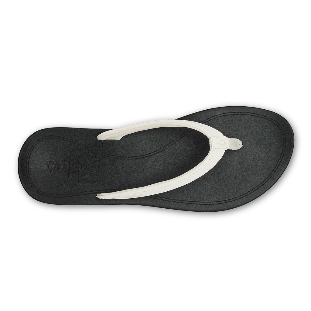Uiki Women's Beach Sandals - Bright White / Lava Rock