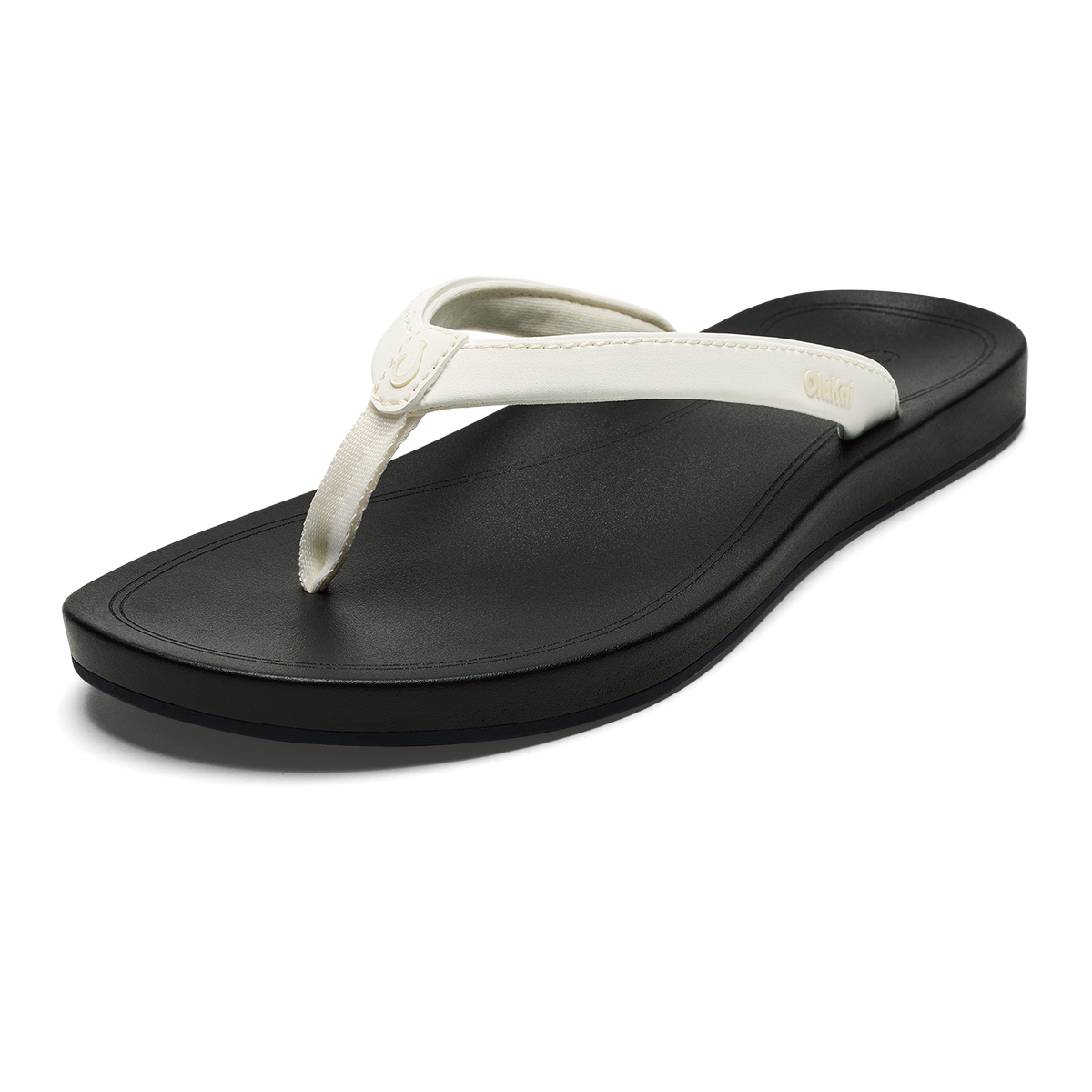 Uiki Women's Beach Sandals - Bright White / Lava Rock