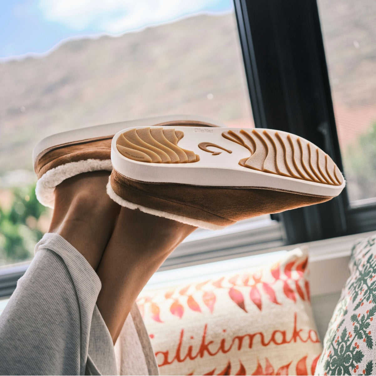 Mani Women's Leather Mule Slippers - Tan / Golden Sand