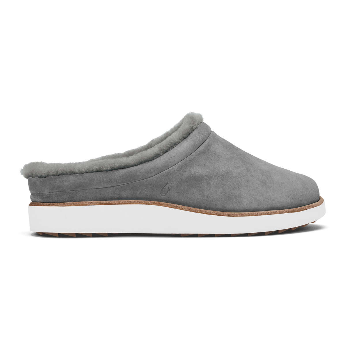 Mani Women's Leather Mule Slippers - Fog / Golden Sand