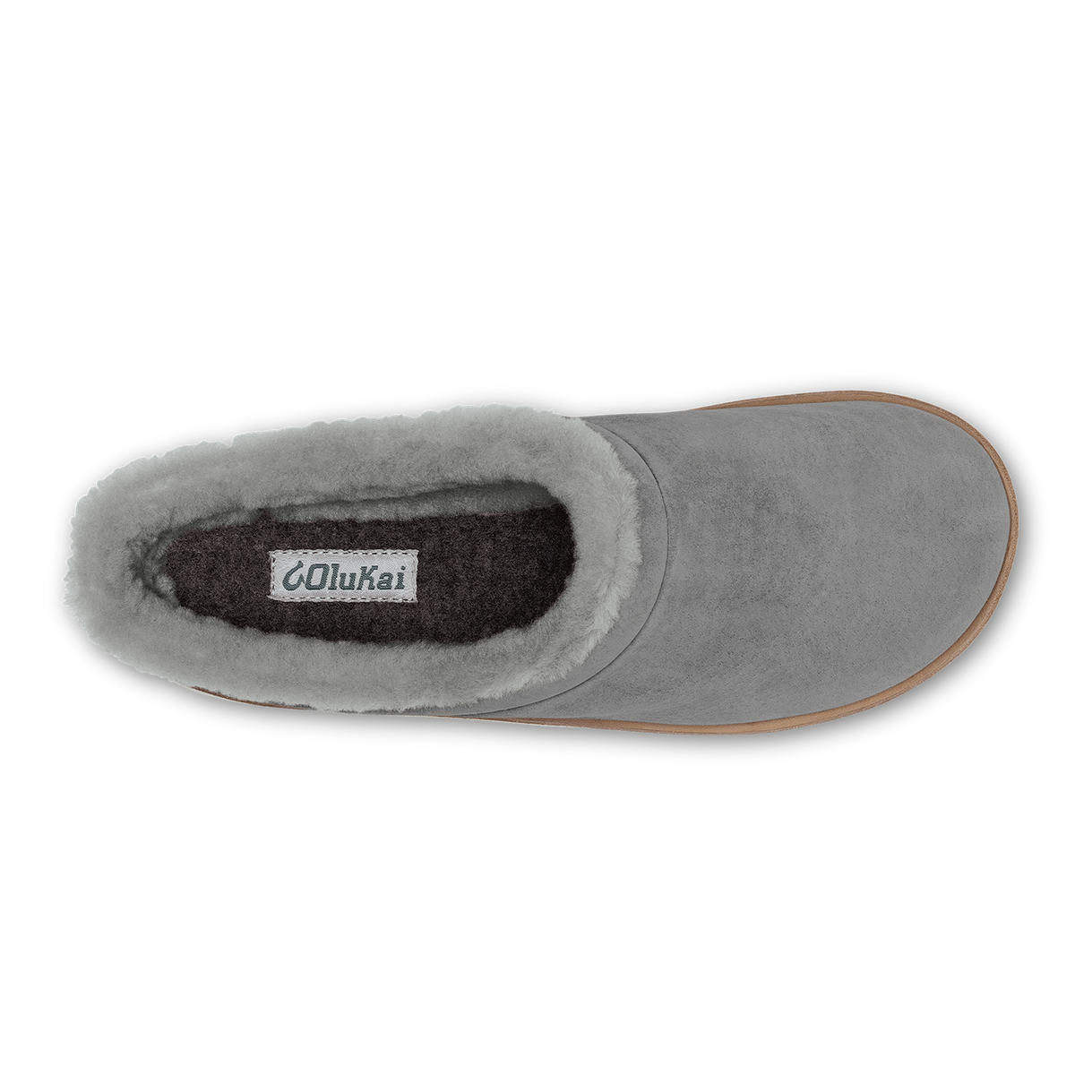 Mani Women's Leather Mule Slippers - Fog / Golden Sand