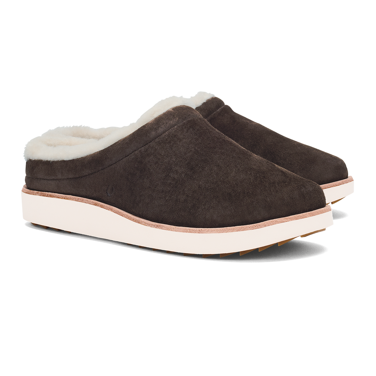 Mani Women's Leather Mule Slippers - Dark Oak / Golden Sand