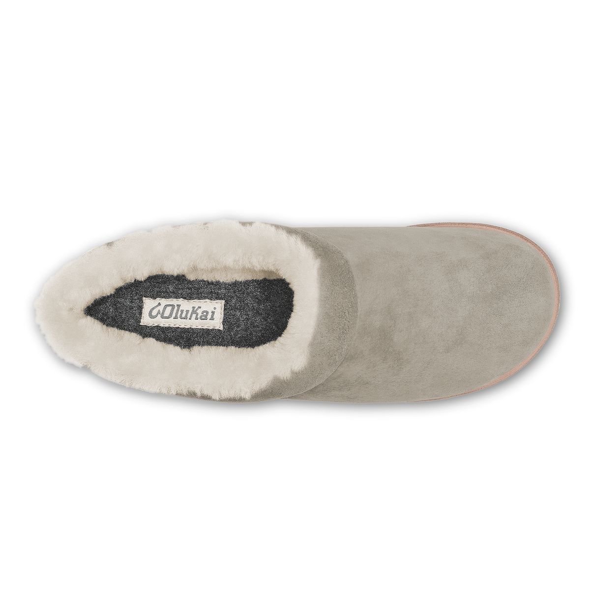 Mani Women's Leather Mule Slippers - Taupe Grey / Golden Sand