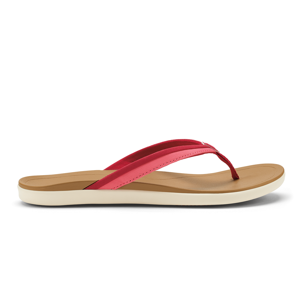Hoopio Malua Women's Beach Sandals - Mystic Berry / Hot Pink