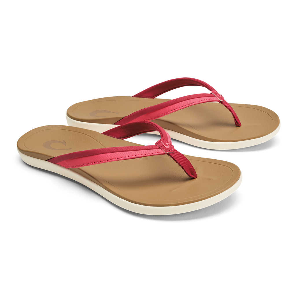 Hoopio Malua Women's Beach Sandals - Mystic Berry / Hot Pink