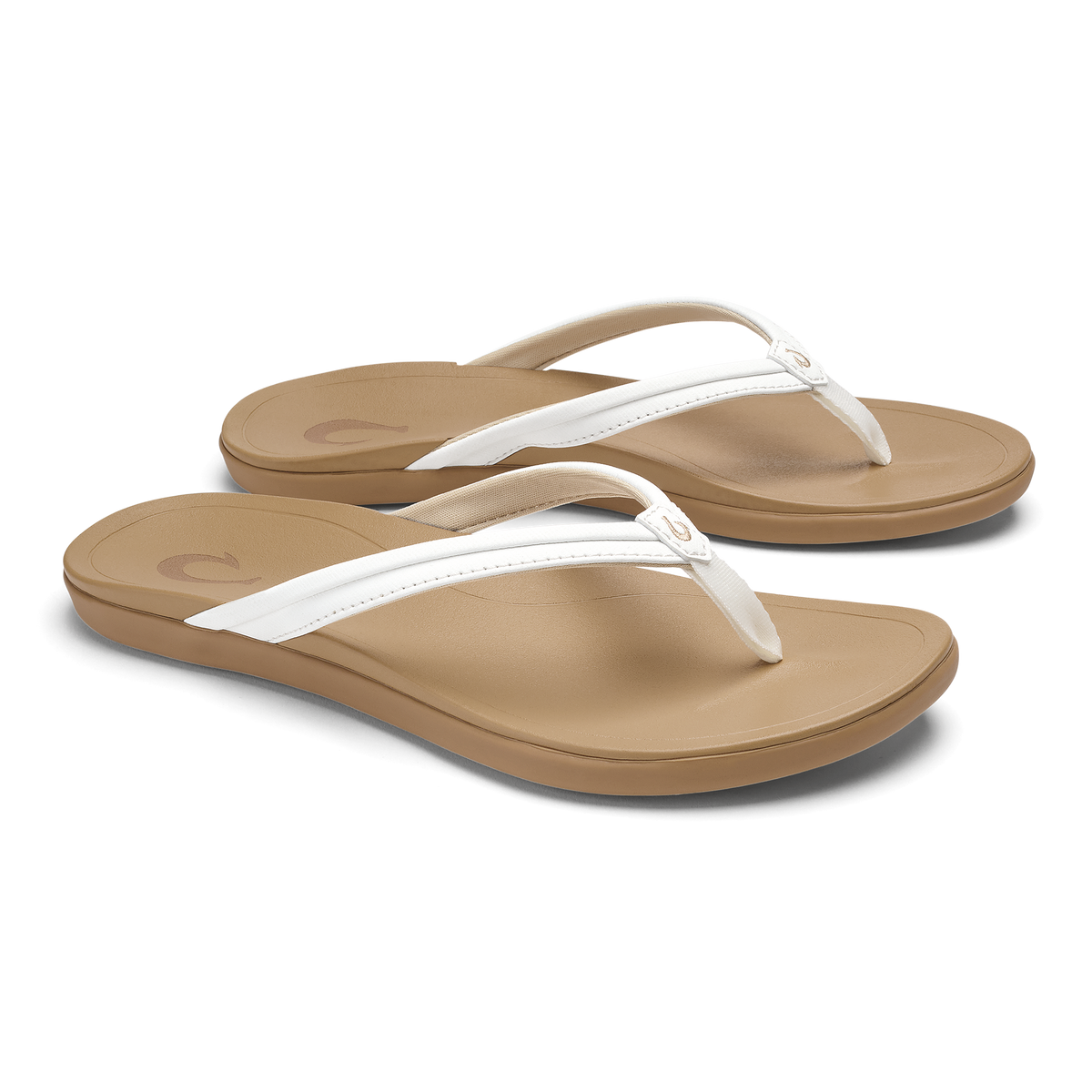 Hoopio Malua Women's Beach Sandals - Bright White / Warm Sand