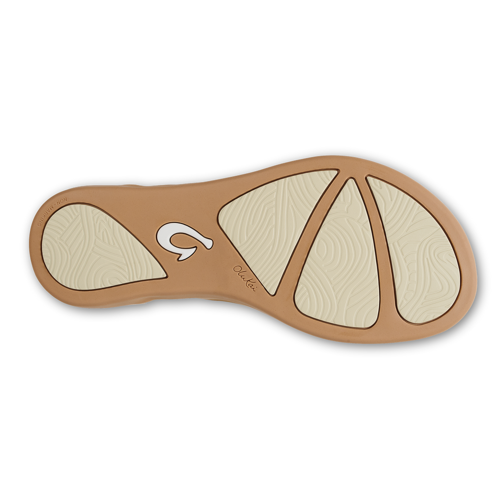 Hoopio Malua Women's Beach Sandals - Bright White / Warm Sand