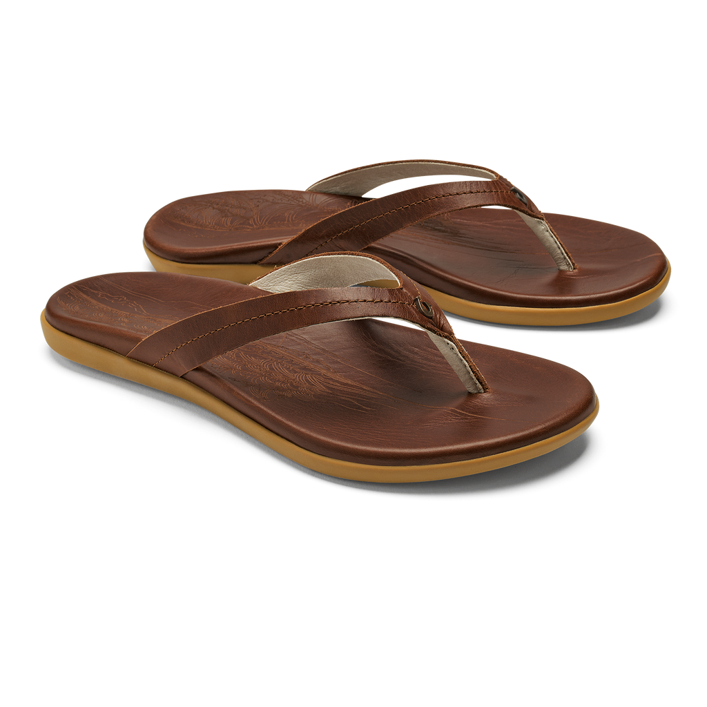 Hokulea Kia Women's Beach Sandals - Toffee / Toffee