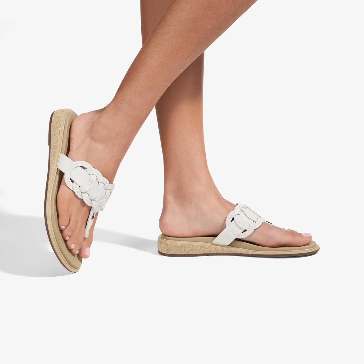 Kanani Vario Women's Beach Sandals - Bright White / Warm Sand