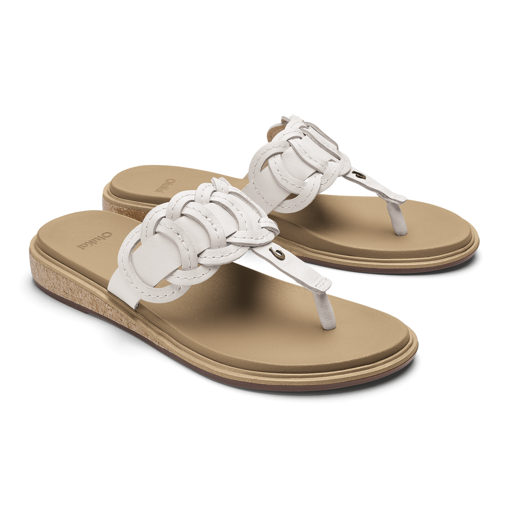 Kanani Vario Women's Beach Sandals - Bright White / Warm Sand