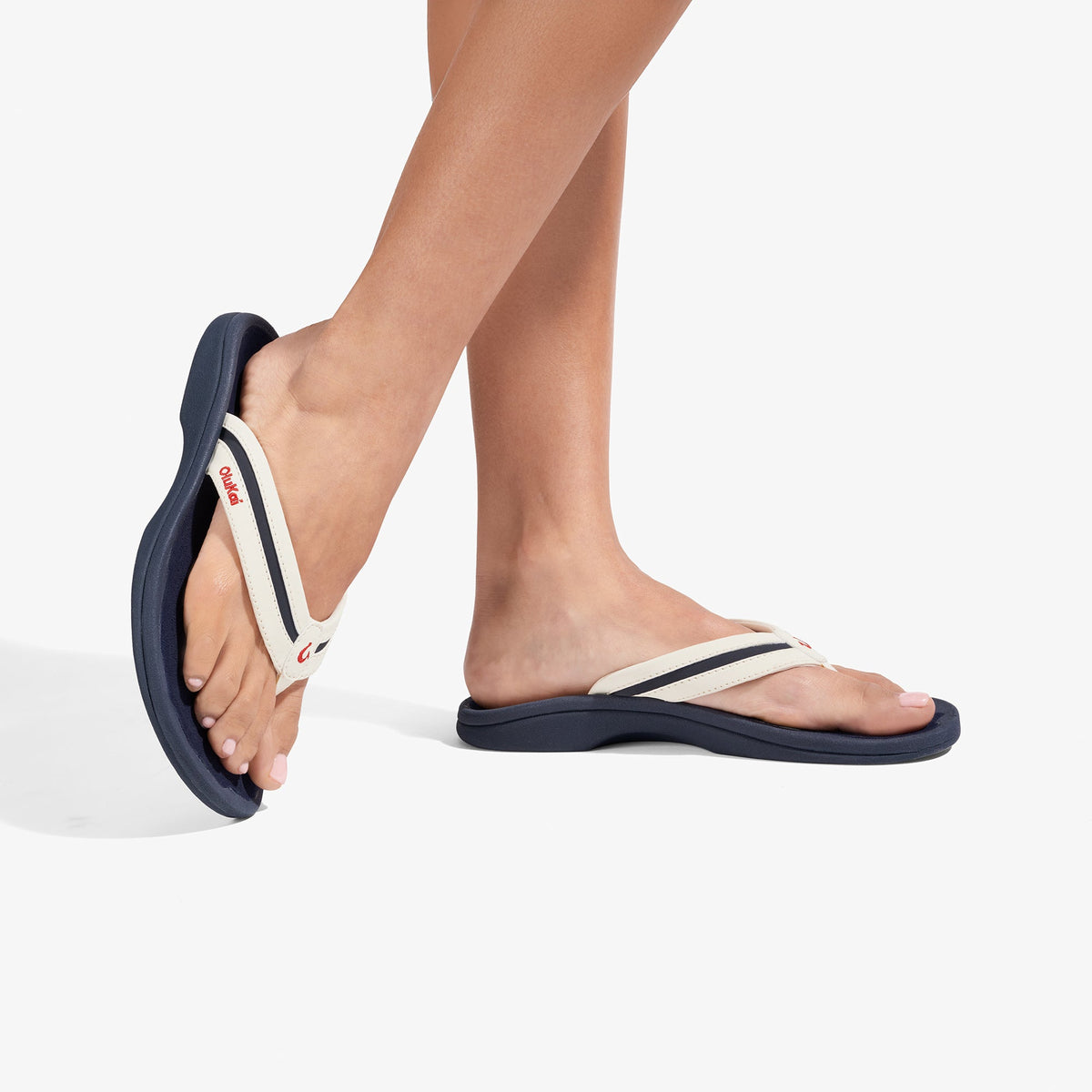 Ohana Palua Women's Beach Sandals - White Sand / Americana