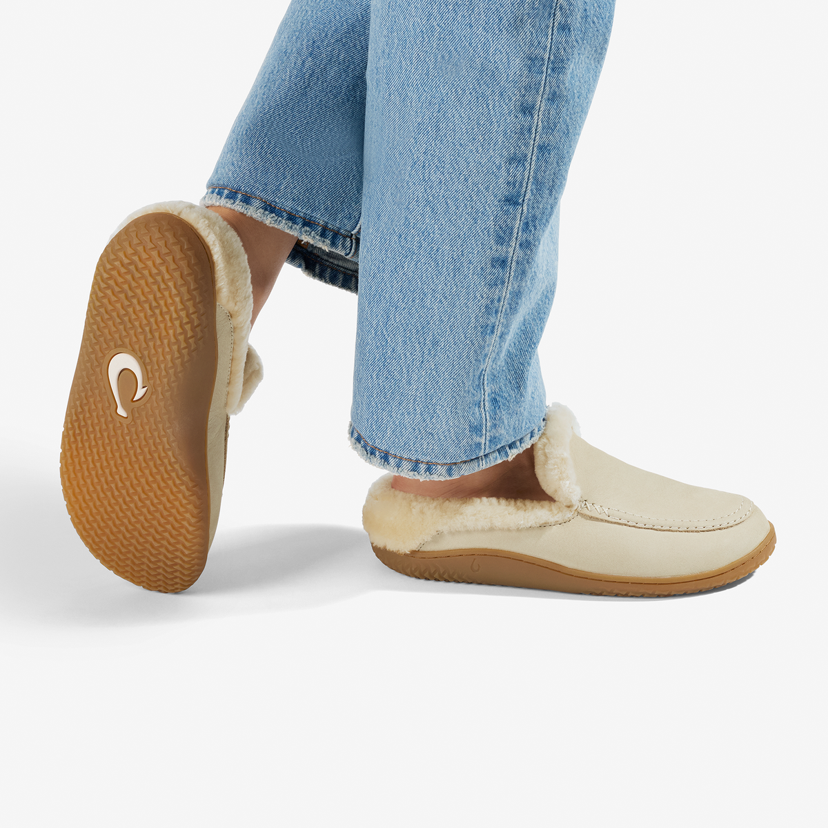 Nohea Kolo Women's Mule Slipper - Ecru / Ecru