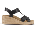 Ihi Women's Wedge Sandals - Black / Warm Sand