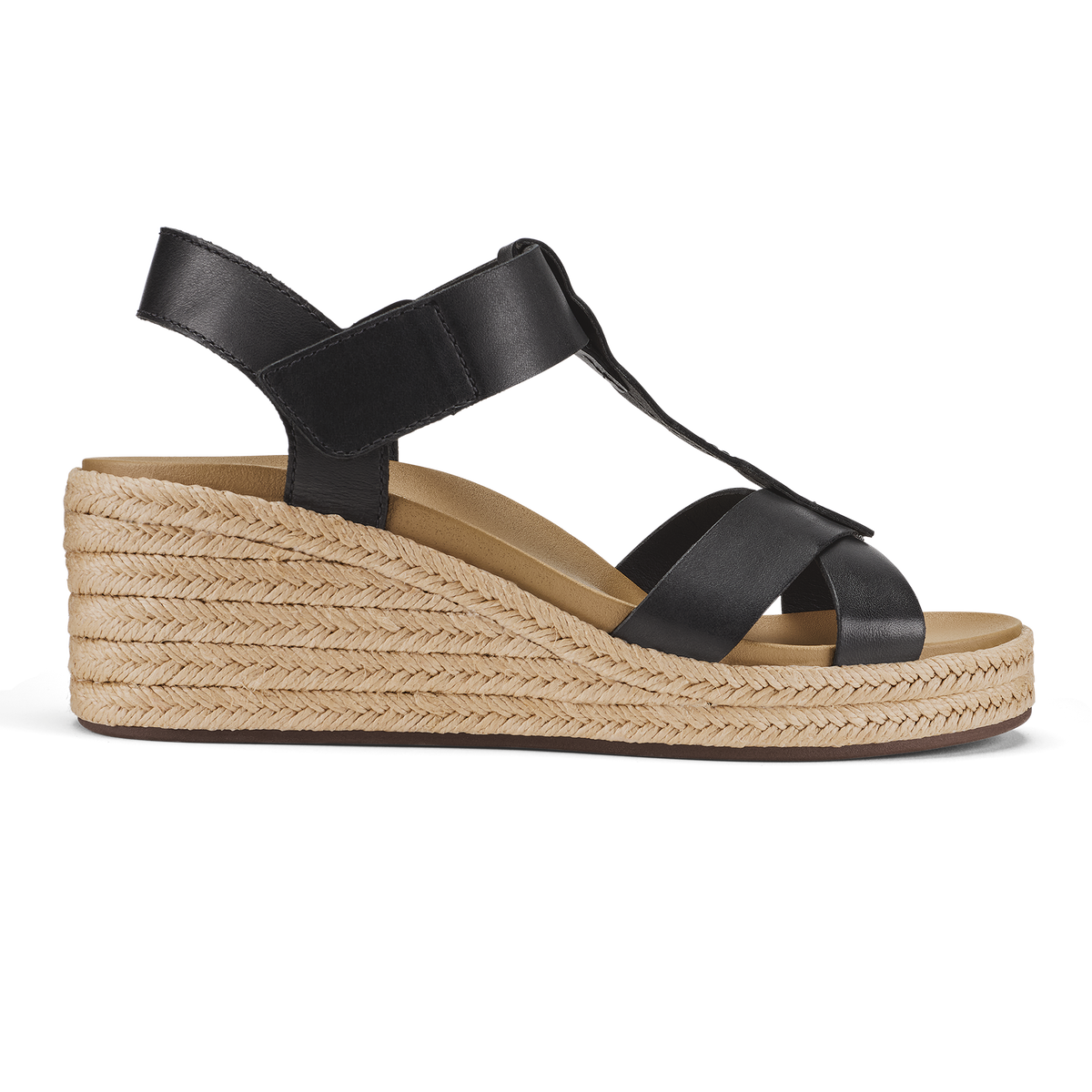 Ihi Women's Wedge Sandals - Black / Warm Sand