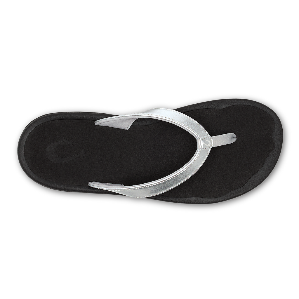 Ohana Lahi Women's Beach Sandals - Silver / Black