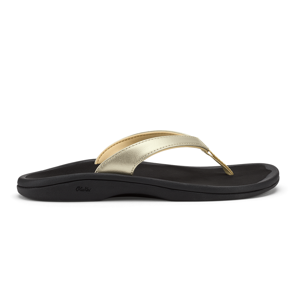 Ohana Lahi Women's Beach Sandals - Gold / Black