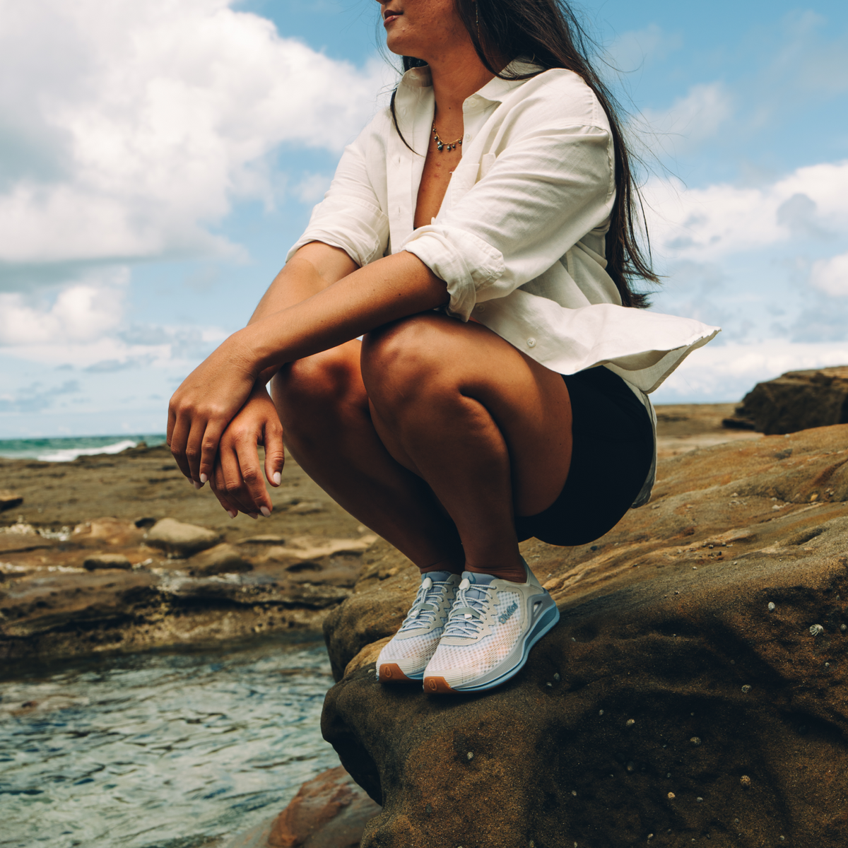 Ahi Women's Performance Marine Shoe - Bright White / Lanai Breeze