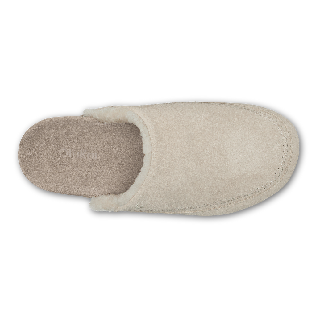 Kipea Malie Women's Mule Slipper - Ecru / Taupe Grey