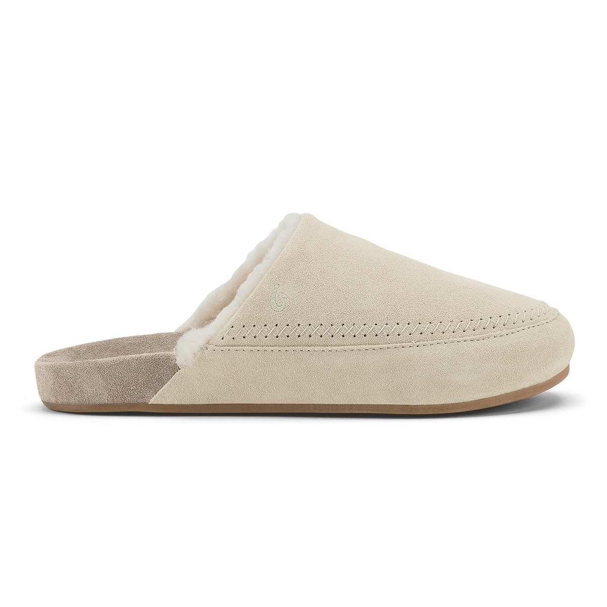 Kipea Malie Women's Mule Slipper - Ecru / Taupe Grey