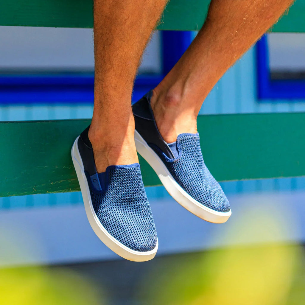Laeahi Men's Breathable Slip-On Shoes - Blue Depth