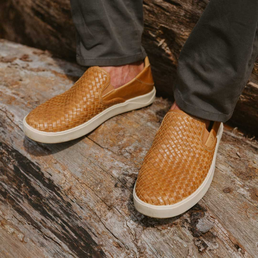 Laeahi Lauhala Men's Woven Leather Shoes - Fox