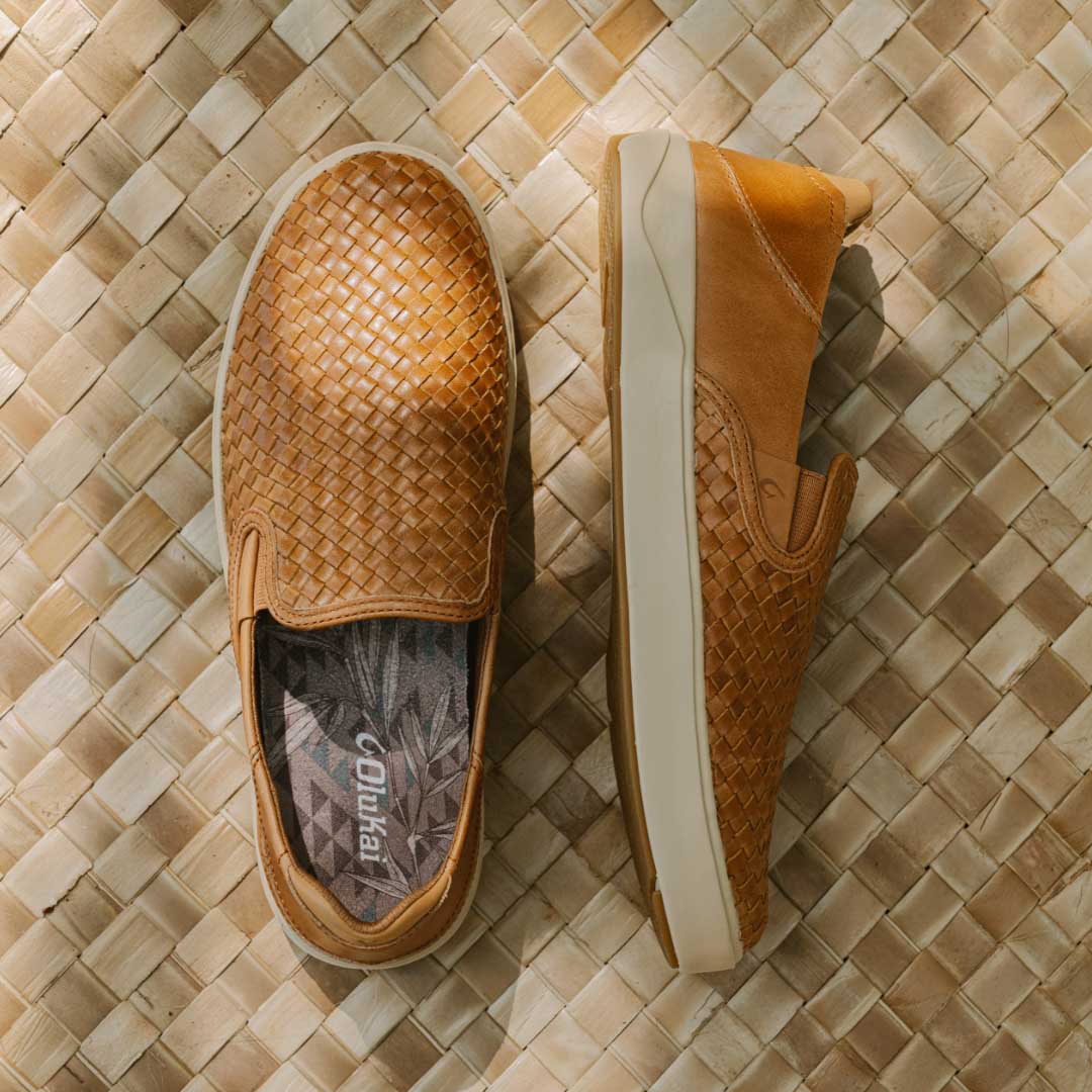 Laeahi Lauhala Men's Woven Leather Shoes - Fox