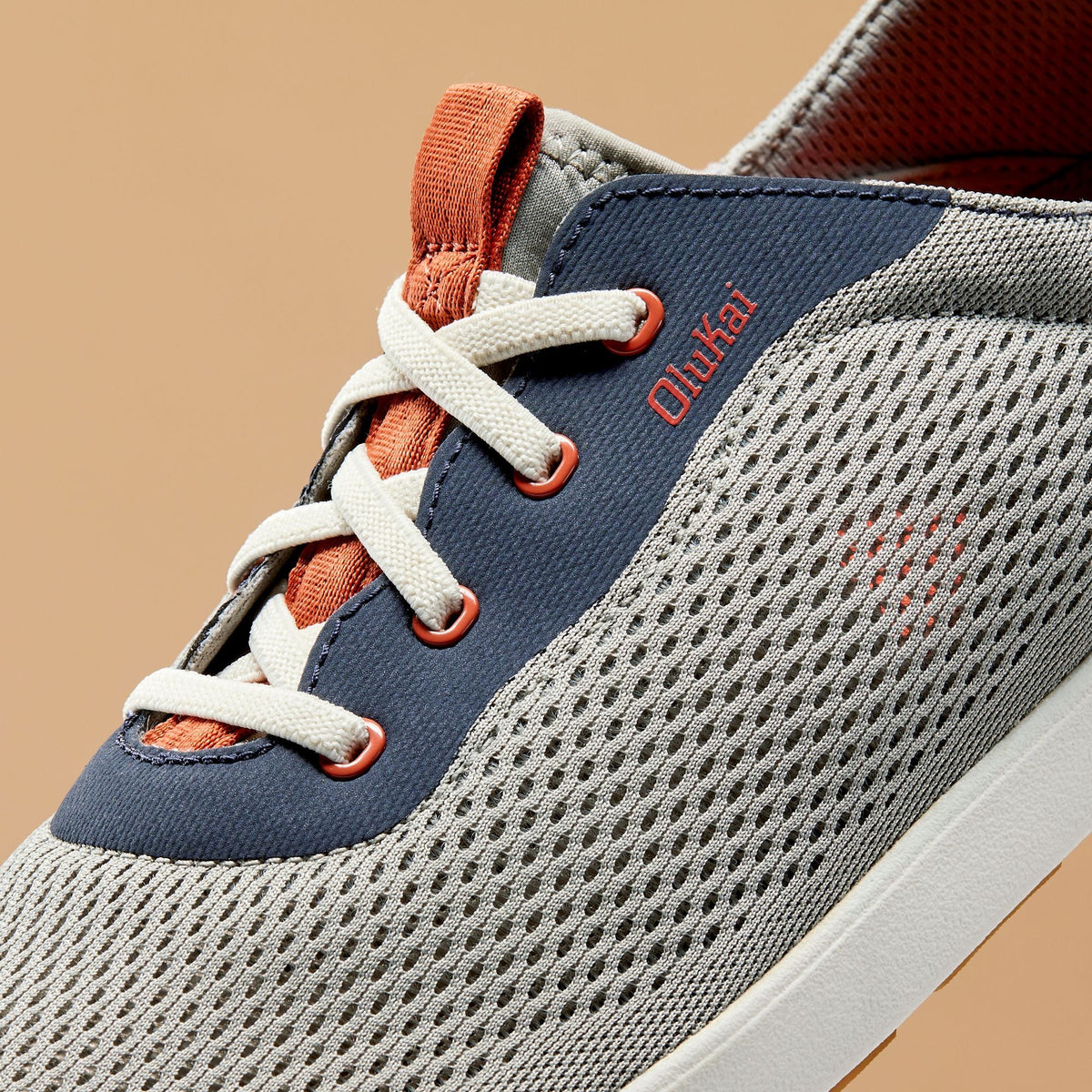 Moku Pae Men's Breathable Boat Shoes - Ash / Trench Blue