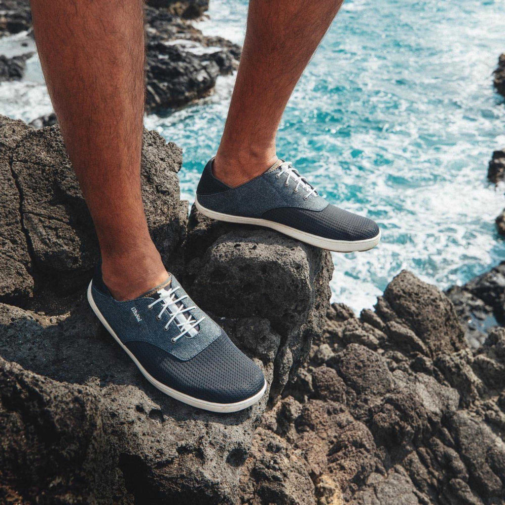 Nohea Moku Men's No Tie Boat Shoes - Dark Shadow