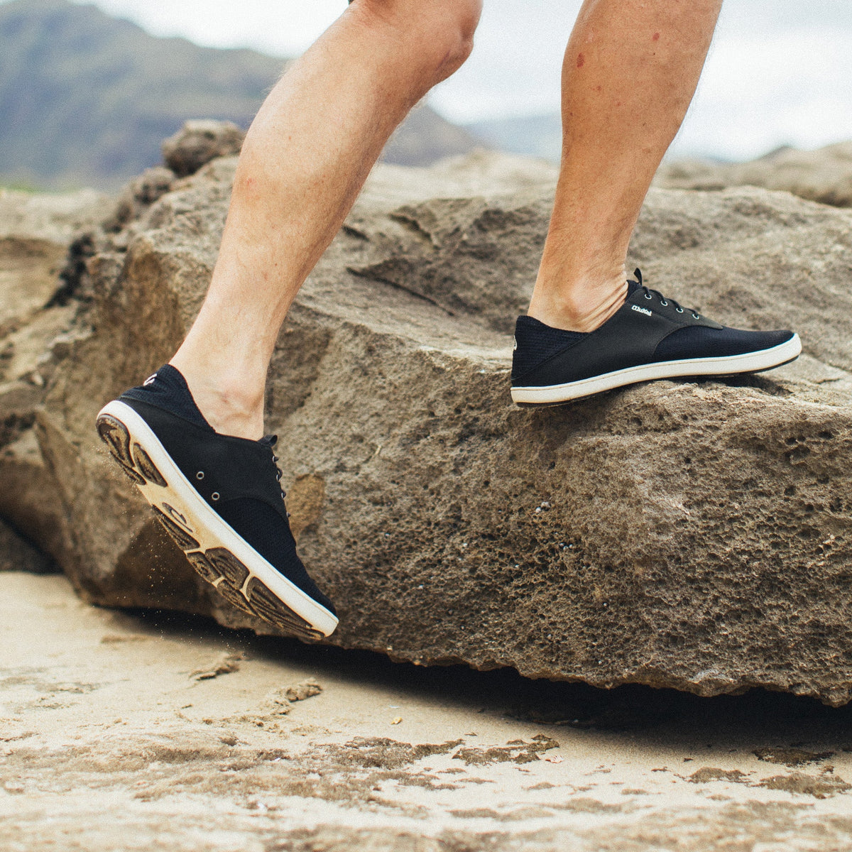 Nohea Moku Men's No Tie Boat Shoes - Black