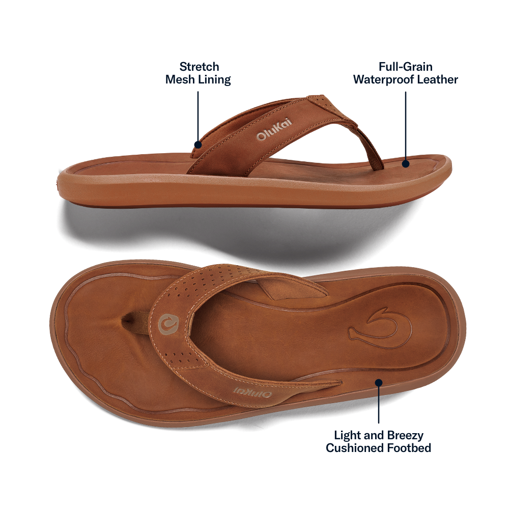 Pili Men's Leather Sandals - Fox
