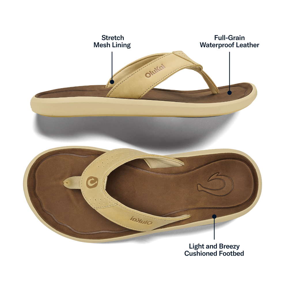 Pili Men's Leather Sandals - Toasted Coconut / Tan