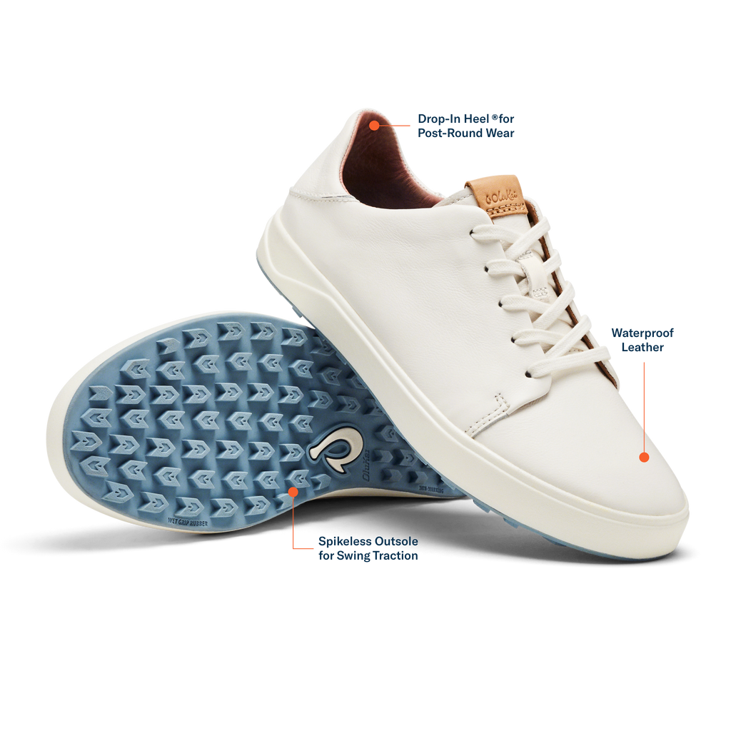 Wailea Women's Leather Golf Shoes - White
